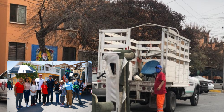 Monterrey limpia chatarra en colonia Ferrocarrilera