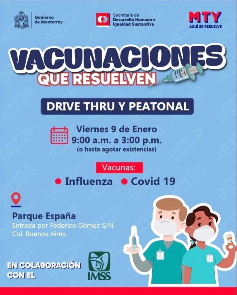jornada-de-vacunación-vacunaciones-que-resuelven-parque españa-influenza-covid-19-9-de-enero-salud-Imss
