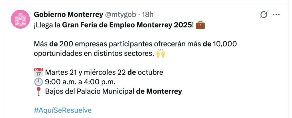 image - CRONICAS REGIAS Feria Del Empleo En Monterrey Ofrecen 11 Mil Trabajos