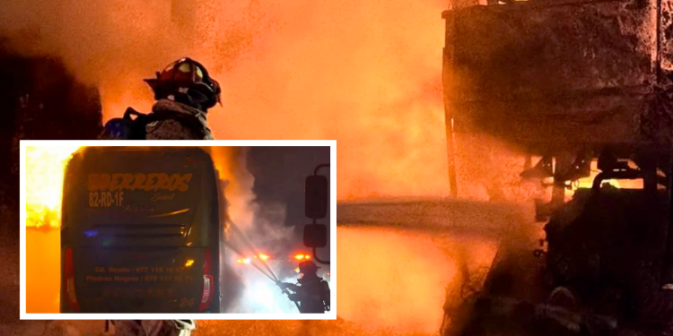 incendio-de-autobuses-Monterrey-colonia-Industrial-daños-materiales-Protección-Civil