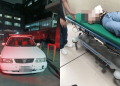 portada con el auto del hombre que llevaba a su hija herida y la joven ya hospitalizada en el imss 21
