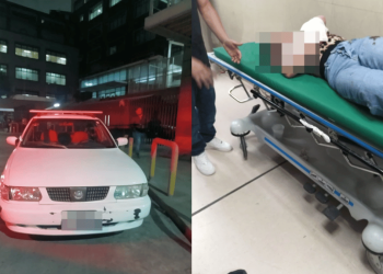 portada con el auto del hombre que llevaba a su hija herida y la joven ya hospitalizada en el imss 21