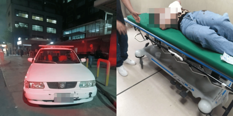 portada con el auto del hombre que llevaba a su hija herida y la joven ya hospitalizada en el imss 21